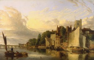 Lambeth do rio olhando para a ponte de Westminster de James Stark